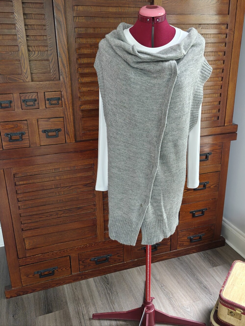 Robert Rodriguez Draped Alpaca/Wool Cowl Neck Sweater S